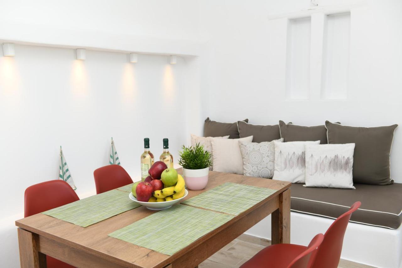 Superior Beachfront Apartment 1 With View To The Aegean Sea Panormos  ภายนอก รูปภาพ