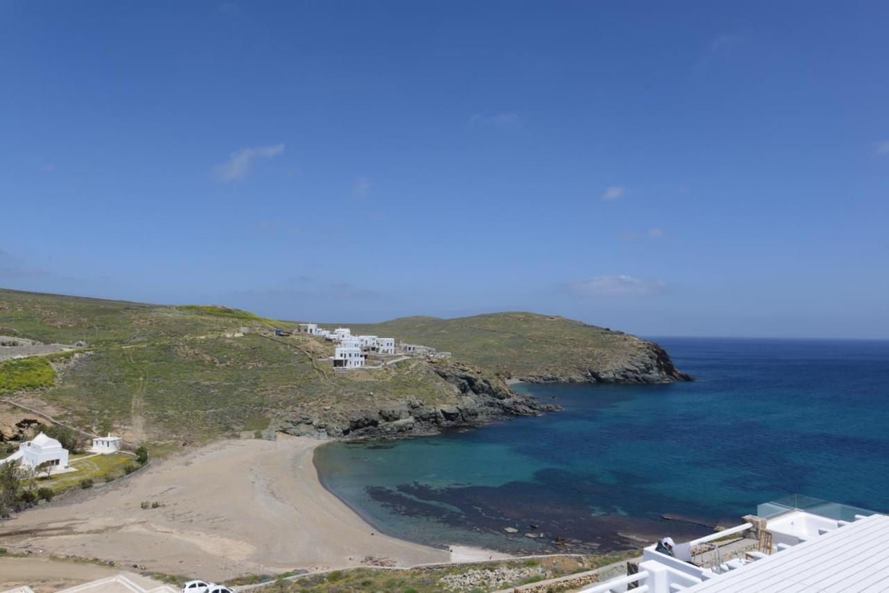 Superior Beachfront Apartment 1 With View To The Aegean Sea Panormos  ภายนอก รูปภาพ